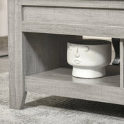 Aosom Coffee Table Lift Top Coffee Table with Hidden Storage Compartment and Open Shelves - Available in 5 Colours
