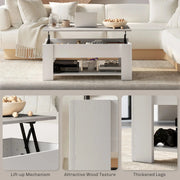 Aosom Coffee Table Lift Top Coffee Table with Storage and Shelf - Available in 2 Colours
