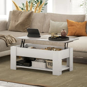 Aosom Coffee Table Lift Top Coffee Table with Storage and Shelf - Available in 2 Colours