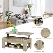 Aosom Coffee Table Lift Top Coffee Table with Storage and Shelf - Available in 2 Colours