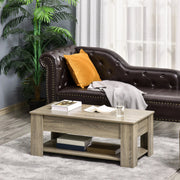 Aosom Coffee Table Lift Top Coffee Table with Storage and Shelf - Available in 2 Colours