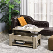 Aosom Coffee Table Lift Top Coffee Table with Storage and Shelf - Available in 2 Colours
