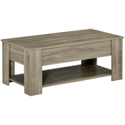 Aosom Coffee Table Lift Top Coffee Table with Storage and Shelf - Available in 2 Colours