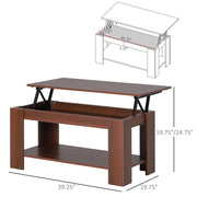 Aosom Coffee Table Modern Lift Top Coffee Table With Hidden Storage