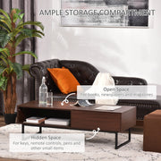 Aosom Coffee Table Modern Lift Top Coffee Table with Hidden Storage and Metal Frame - Available in 2 Colours