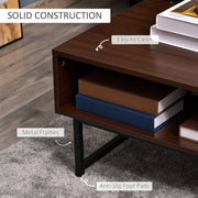 Aosom Coffee Table Modern Lift Top Coffee Table with Hidden Storage and Metal Frame - Available in 2 Colours