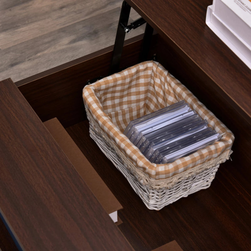 Aosom Coffee Table Modern Lift Top Coffee Table with Hidden Storage and Metal Frame - Available in 2 Colours