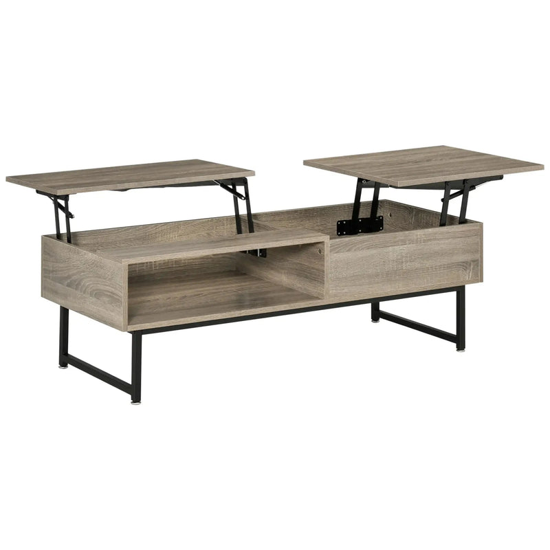 Aosom Coffee Table Modern Lift Top Coffee Table with Hidden Storage and Metal Frame - Available in 2 Colours