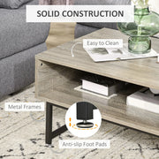 Aosom Coffee Table Modern Lift Top Coffee Table with Hidden Storage and Metal Frame - Available in 2 Colours