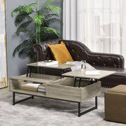 Aosom Coffee Table Modern Lift Top Coffee Table with Hidden Storage and Metal Frame - Available in 2 Colours