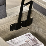 Aosom Coffee Table Modern Lift Top Coffee Table with Hidden Storage and Metal Frame - Available in 2 Colours