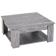 Aosom Coffee Table Wood Grain 2-Tier Simple Modern Coffee Table - Available in 2 Colours