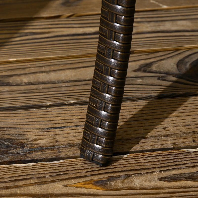 Aosom Conversation Set 4 Piece Outdoor Patio Wicker and Metal Loveseat Conversation Set - Available in 2 Colours