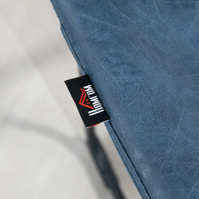 Aosom Counter Stool Counter Bar Stools With Vintage Faux Leather (Set of 2) - Available in 5 Colours