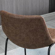 Aosom Counter Stool Counter Bar Stools With Vintage Faux Leather (Set of 2) - Available in 5 Colours