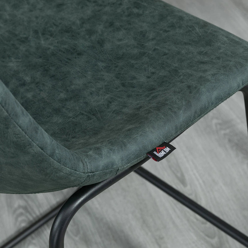 Aosom Counter Stool Counter Bar Stools With Vintage Faux Leather (Set of 2) - Available in 5 Colours