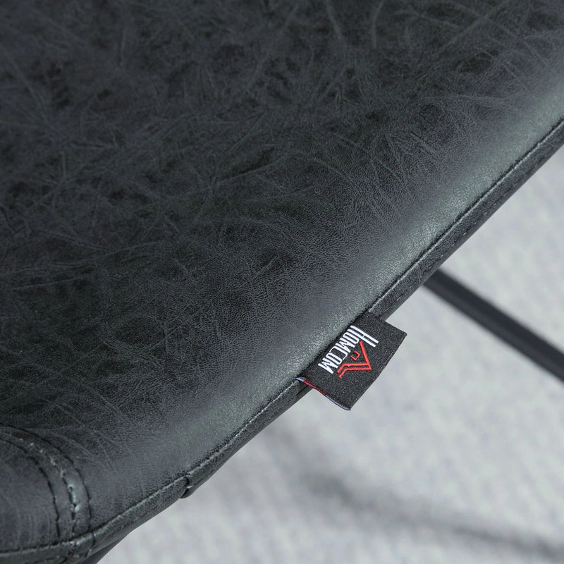 Aosom Counter Stool Counter Bar Stools With Vintage Faux Leather (Set of 2) - Available in 5 Colours