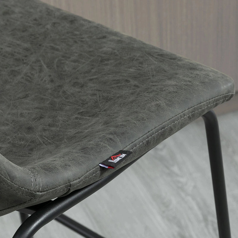 Aosom Counter Stool Counter Bar Stools With Vintage Faux Leather (Set of 2) - Available in 5 Colours