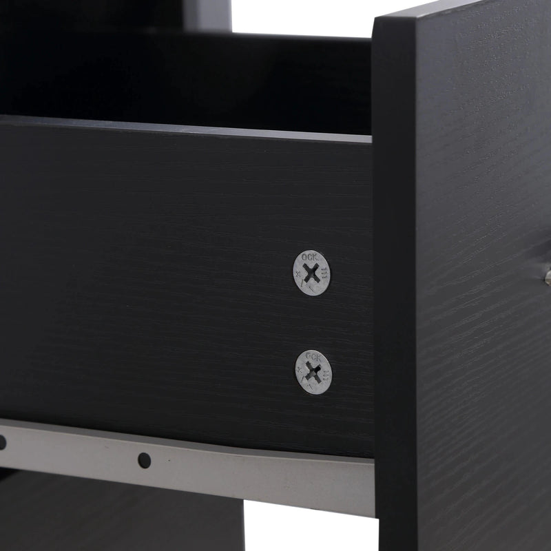 Aosom Desk Computer Office Desk With 3 Shelves and 3 Storage Drawers - Available in 3 Colours