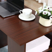 Aosom Desk Computer Office Desk With 3 Shelves and 3 Storage Drawers - Available in 3 Colours