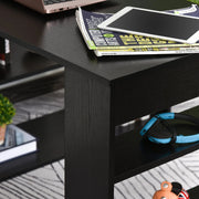 Aosom Desk L-Shaped Corner Office Computer Desk with Storage Shelf - Available in 3 Colours