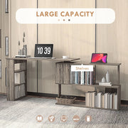 Aosom Desk L-Shaped Corner Office Computer Desk with Storage Shelf - Available in 3 Colours