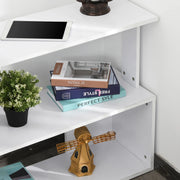 Aosom Desk L-Shaped Corner Office Computer Desk with Storage Shelf - Available in 3 Colours