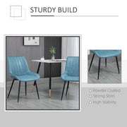 Aosom Dining Chair Faux Leather Upholstered Dining Chair (Set of 2) - Available in 2 Colours