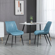 Aosom Dining Chair Faux Leather Upholstered Dining Chair (Set of 2) - Available in 2 Colours
