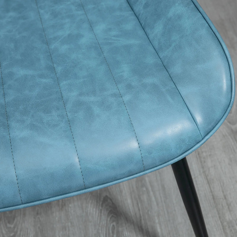 Aosom Dining Chair Faux Leather Upholstered Dining Chair (Set of 2) - Available in 2 Colours