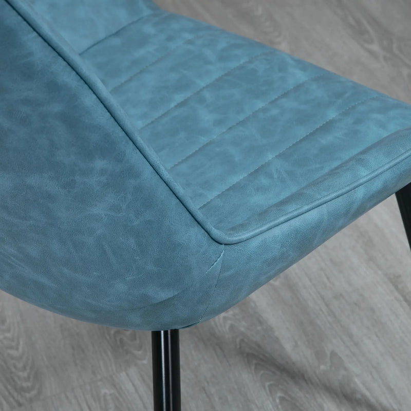 Aosom Dining Chair Faux Leather Upholstered Dining Chair (Set of 2) - Available in 2 Colours