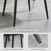 Aosom Dining Chair Faux Leather Upholstered Retro Dining Chairs (Set of 4) - Available in 2 Colours