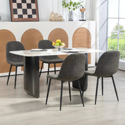Aosom Dining Chair Faux Leather Upholstered Retro Dining Chairs (Set of 4) - Available in 2 Colours