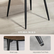 Aosom Dining Chair Faux Leather Upholstered Retro Dining Chairs (Set of 4) - Available in 2 Colours