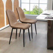 Aosom Dining Chair Faux Leather Upholstered Retro Dining Chairs (Set of 4) - Available in 2 Colours