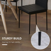 Aosom Dining Chair High Back Dining Chairs With Upholstered Faux Leather (Set of 4) - Available in 3 Colours