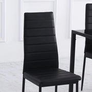 Aosom Dining Chair High Back Dining Chairs With Upholstered Faux Leather (Set of 4) - Available in 3 Colours