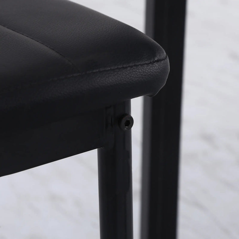 Aosom Dining Chair High Back Dining Chairs With Upholstered Faux Leather (Set of 4) - Available in 3 Colours