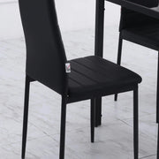 Aosom Dining Chair High Back Dining Chairs With Upholstered Faux Leather (Set of 4) - Available in 3 Colours