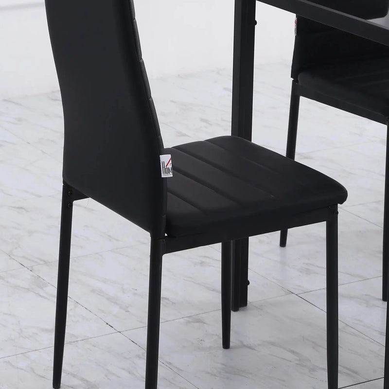 Aosom Dining Chair High Back Dining Chairs With Upholstered Faux Leather (Set of 4) - Available in 3 Colours