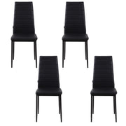 Aosom Dining Chair High Back Dining Chairs With Upholstered Faux Leather (Set of 4) - Available in 3 Colours