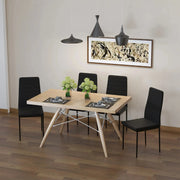 Aosom Dining Chair High Back Dining Chairs With Upholstered Faux Leather (Set of 4) - Available in 3 Colours