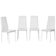 Aosom Dining Chair High Back Dining Chairs With Upholstered Faux Leather (Set of 4) - Available in 3 Colours