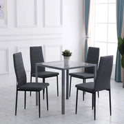 Aosom Dining Chair High Back Dining Chairs With Upholstered Faux Leather (Set of 4) - Available in 3 Colours