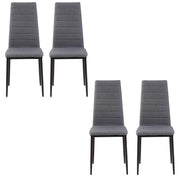 Aosom Dining Chair High Back Dining Chairs With Upholstered Faux Leather (Set of 4) - Available in 3 Colours