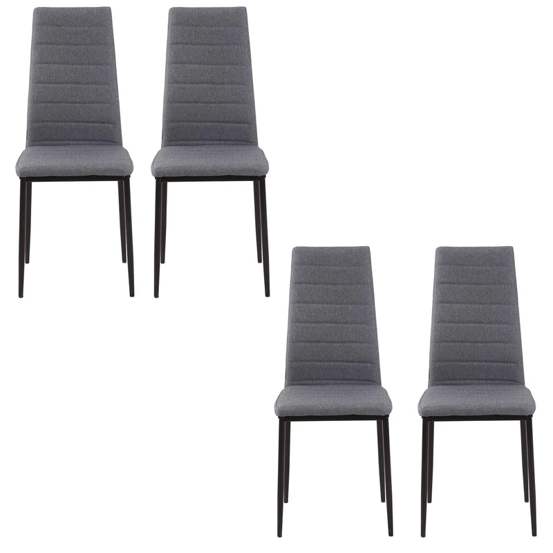 Aosom Dining Chair High Back Dining Chairs With Upholstered Faux Leather (Set of 4) - Available in 3 Colours