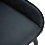 Aosom Dining Chair Modern Dining Chairs With Faux Leather and Metal Legs (Set of 2) - Available in 6 Colours