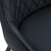 Aosom Dining Chair Modern Dining Chairs With Faux Leather and Metal Legs (Set of 2) - Available in 6 Colours