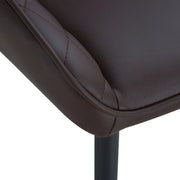 Aosom Dining Chair Modern Dining Chairs With Faux Leather and Metal Legs (Set of 2) - Available in 6 Colours