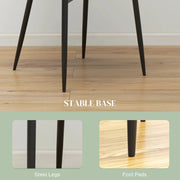 Aosom Dining Chair Modern Dining Chairs With Faux Leather and Metal Legs (Set of 2) - Available in 6 Colours